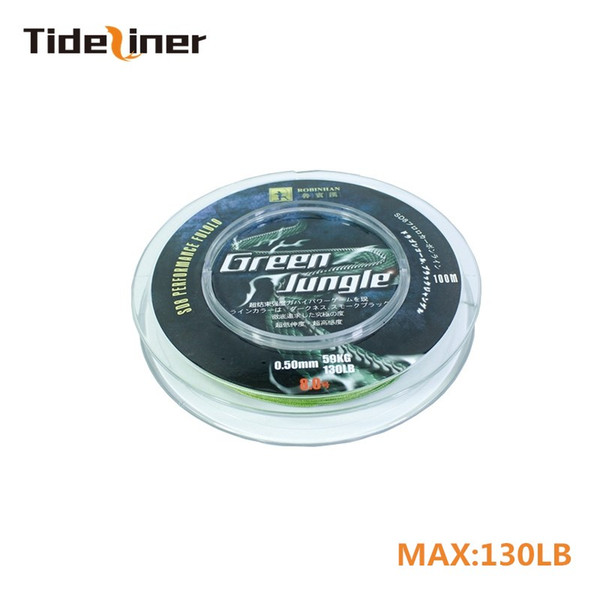 Tideliner PE fishing line 8 strands Strong braided fishing line 100m Braided Wire 130 lb Technology Multifilament PE Line