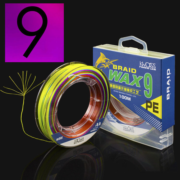 Fishing Lines 9 Strands Braided PE Line Super Stiff and Strong 100m 12 Sizes Fishing rod and fishing tackle accessories