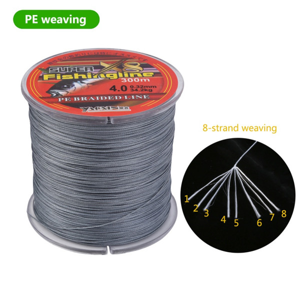 300M Super Strong Multifilament PE Braided Fishing Line Abrasion Resistant Super Strong 8 Strands Braided Lines