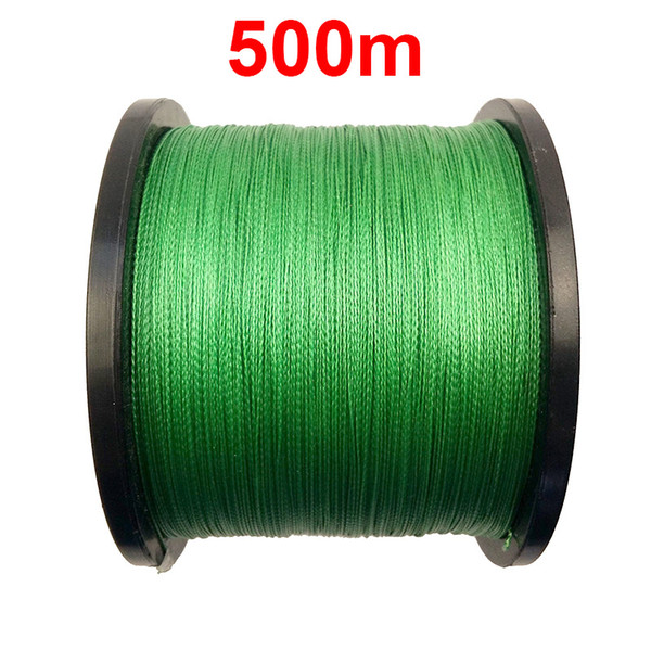 1PC 500m 546 Yards 100% PE Braided Fishing Line Green 4 Strands Braid Multifilament Super Strong Fishing Lines 10LB-45LB