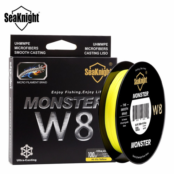 Monster 8 Strands 150M fiber braid Fishing Lines 20-100LB PE Strong Multifilament Wide Angle Technology PE Fireline Ultra 8 Superline