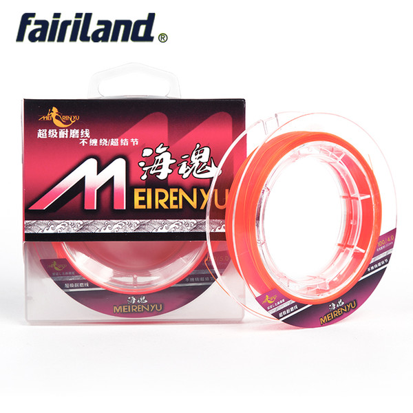 100M super abrasion resistance fishing main line 2-8# 14-38 testLB smooth powerful monofilament nylon fishing line Japan imported fly leader