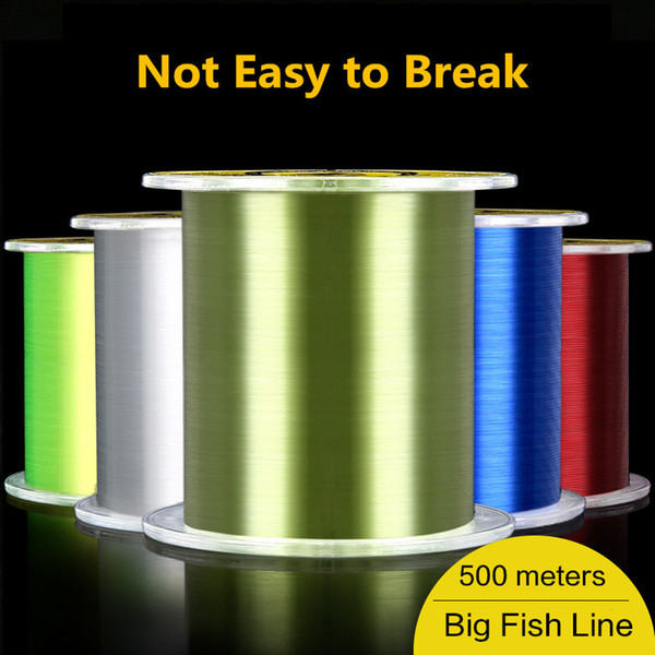 500mm Rock Nylon Fishing line German Raw Silk fish line Super Strong Pull fishing lines Plastic Box Package