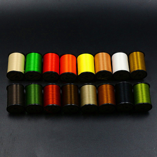 16colors 6/0 fly tying thread lightly smooth waxed 250yards per spool fly fishing polyester dubbing thread 100D for dry hooks