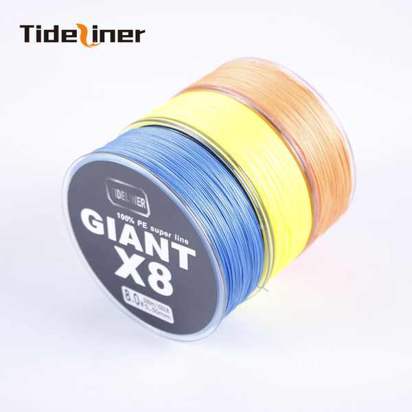 Tideliner PE fishing line 8 strands super Strong braided fishing line 500m Braided Wire 100lb Technology Multifilament PE Line