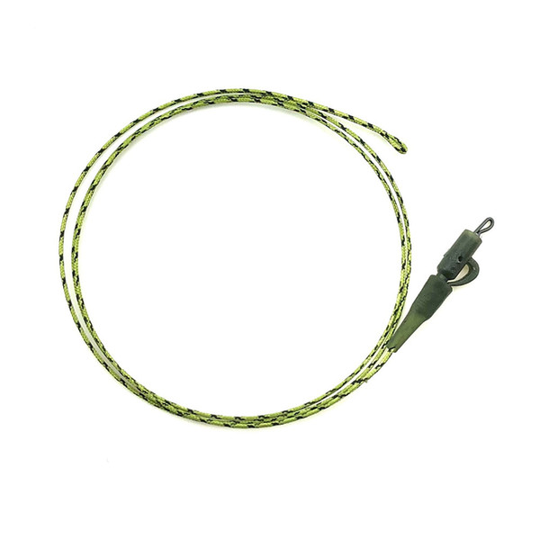 2pcs Camo green Lead Core Leader loop With Swivel hook link line Very Supple Safety Lead Clips 45 LB for Carp Fishing