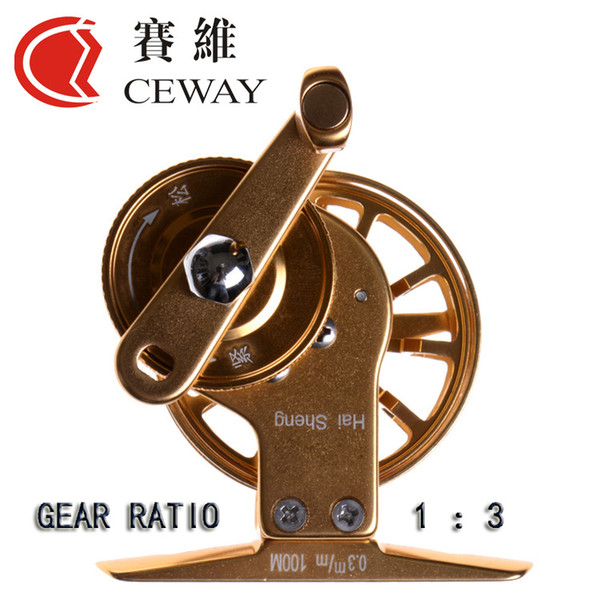 Flying Reel HP-45 Left Right CEWAY All Metal Fish Coil Fly Fishing Reel Tackle Equipment Variable Speed Ice Fishing Reel 2017 FREE SHIPPING