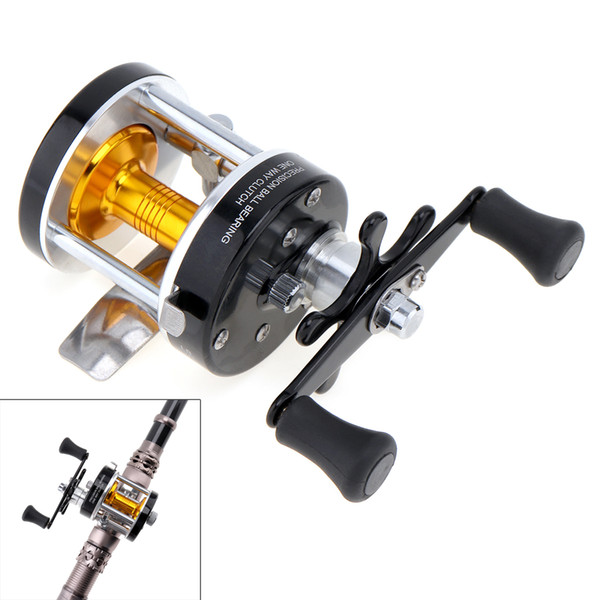 Black Full Metal Drum Fishing Reel Gear Ratio 3.8:1 Black Right Hand Trolling Wheel Casting Sea Fishing Reel