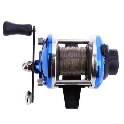 Outlife High Strength Mini Right Hand Drum Casting Fishing reel with 0.28mm Line 50m Sea Beach Rock River Boat Ice Carp Fishing +B