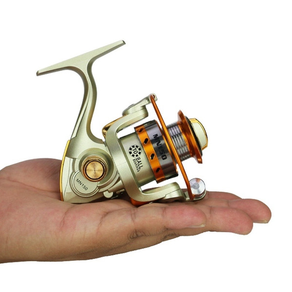 Mini in Palm 10 Bearings Spinning Reel 5.2:1 Ratio Nylon 66 Material Mini Ice Fishing reel Rock & Lure Fishing Tackle