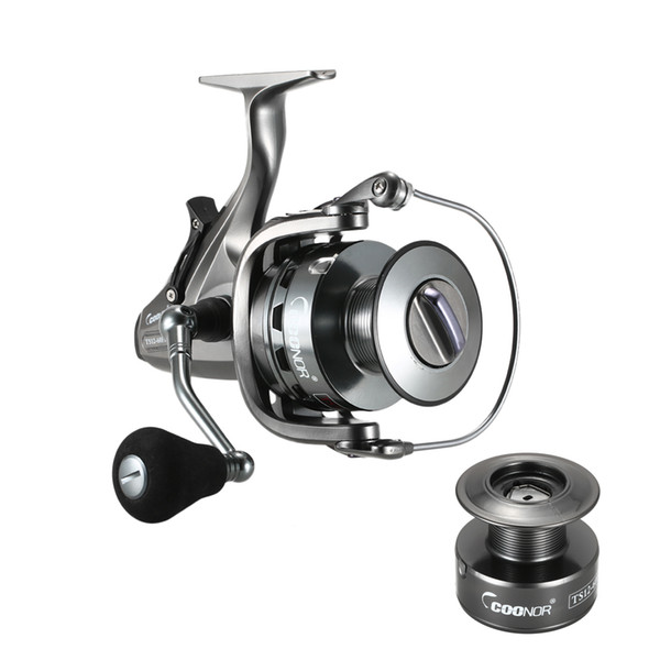 COONOR TS12-60FR Carp Fishing Spinning Reel 4.3:1/6.3:1Two-Speed Gear Ratio 10+1BB Drag Front and Rear Drag Pesca