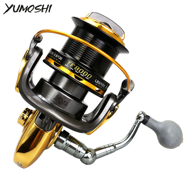 Yumoshi Sea Fishing Reel 12BB+1RB Surfcasting Fishing Reel Long Distant Wheel for Saltwater 8000/11000 series drag Fishing reel