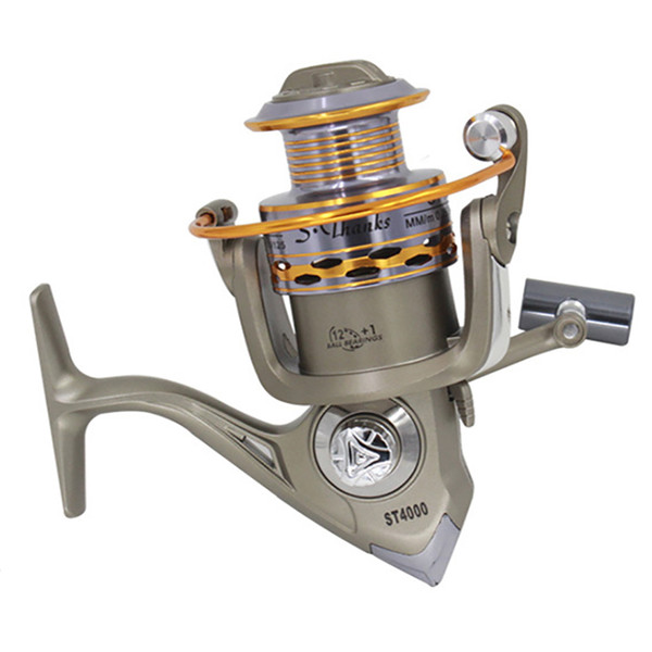 Hot wheels fish spinning fishing reel 5.2:1 12BB 2000-6000 series carp Spinning wheel type Sea Rock lure fishing reels pesca ST