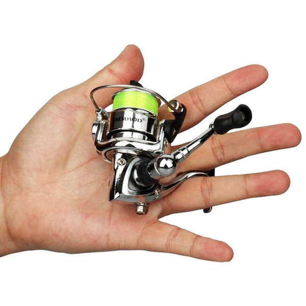 MN100 Fishing Reel World's Smallest Full Metal Aluminum alloy Mini Ice Shore Lure Winter Pen Rod Spinning Reel