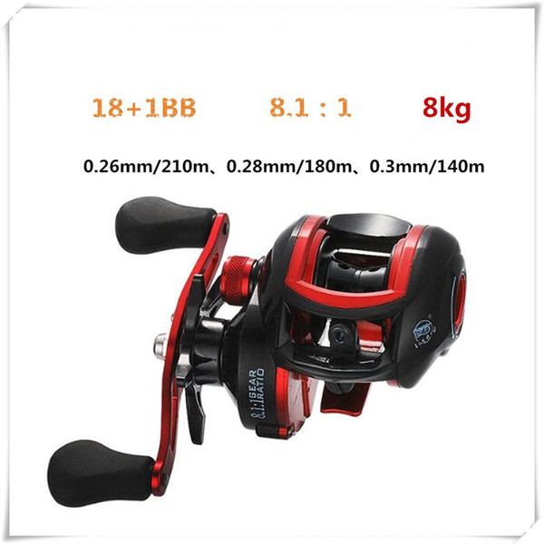 Fishing Wheel 18*1BB Metal Baitcasting Fishing Reel 8.1:1 Long Shot Left Right Hand Fishing Wheel