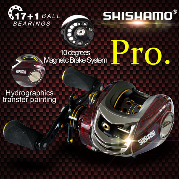 Promote Baitcasting Reel 18 Ball Bearings Left Hand Right Hand Bait Casting Fishing Reels Coil Gear Pesca 6.3:1 Baitcast Reeling