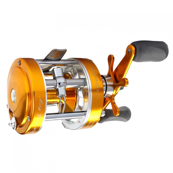 Drum Fishing Reel Centrifugal Mechanical Dual Braking System 5.2:1 40# Trolling Casting Boat Wheel Left Right Hand Optional