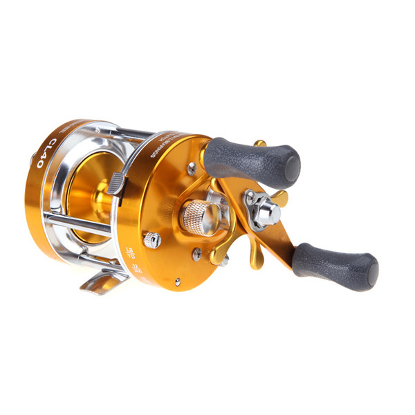 Full Metal 2+1BB Ball Bearings Right Hand Drum Wheel Boat Sea Fishing Reel Horizontal CL40