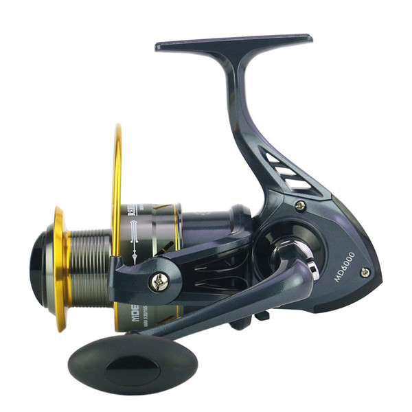 MD500-10000 Fishing Reels Metal Rocker Arm Wire Cup Spinning Reel Raft Lure Shore Shot Pre-Loading Wheel