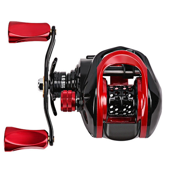 9 + 1 Ball Bearings 6.6:1 Left / Right Hand Fishing Baitcasting Reel Dual Brake System Reel 4kg Max Drag High Speed Fishing Reel