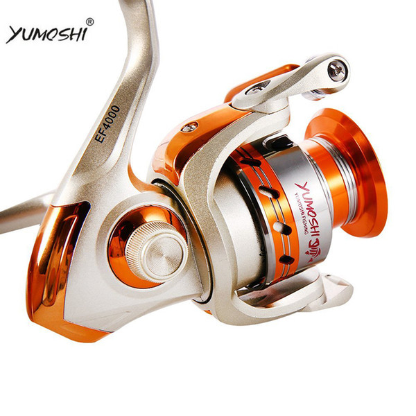 YUMOSHI EF500-EF9000 SPINNING REELS BALL GEAR 12BB ALUMINIUM ALLOY LINE CUP AND ROCK ARM STURDY AND DURABLE FISHING REELS