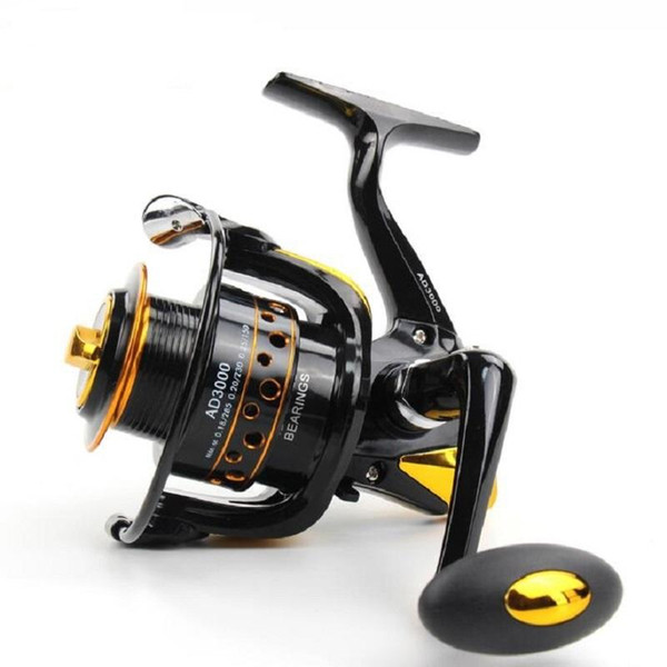 Wholesale New AD Series 12+1BB 5.5:1 Metal Spinning Fishing Reel Peche Fishing Wheel Spinning Reel Fishing Free Shipping