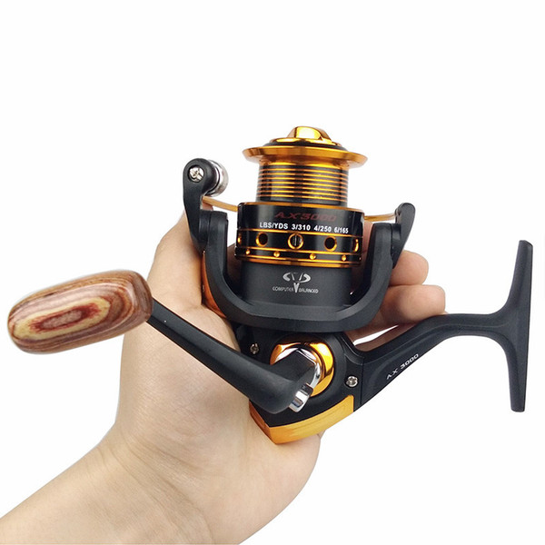 3Pcs 13BB Ball Bearings Matte Black Fishing Reels China Metal Saltwater High Quality Fishing Spinning Reel AX2000-3000