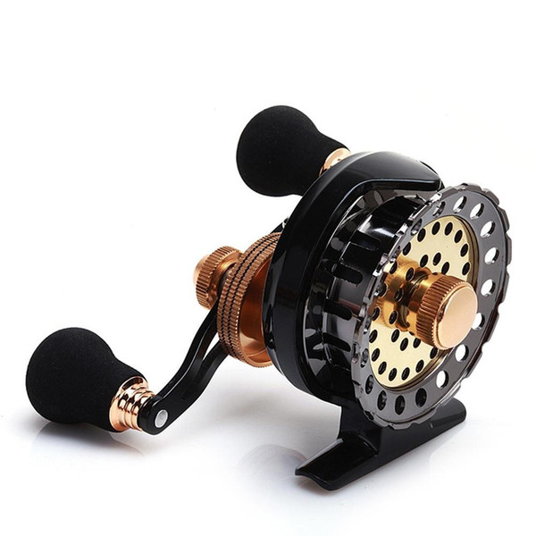 wholesale All Metal Wire Cup Wheel Micro Lead Reel Left / Right Hand EVA Handle Fly Fishing Reel