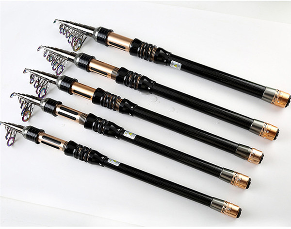 Rompin Carbon 1.8M 2.1M 2.4M 2.7M 3.0M Portable Telescopic Fishing Rod Spinning Carp Feeder Fish Hand Fishing Tackle Sea Rod