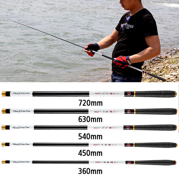 Fishing Rod 4.5/5.4/6.3/7.2M Portable Telescopic Rod Ultra-light Steel Pole Carp Hand Rod Telescopic Fishing Pole Fishing Tackle