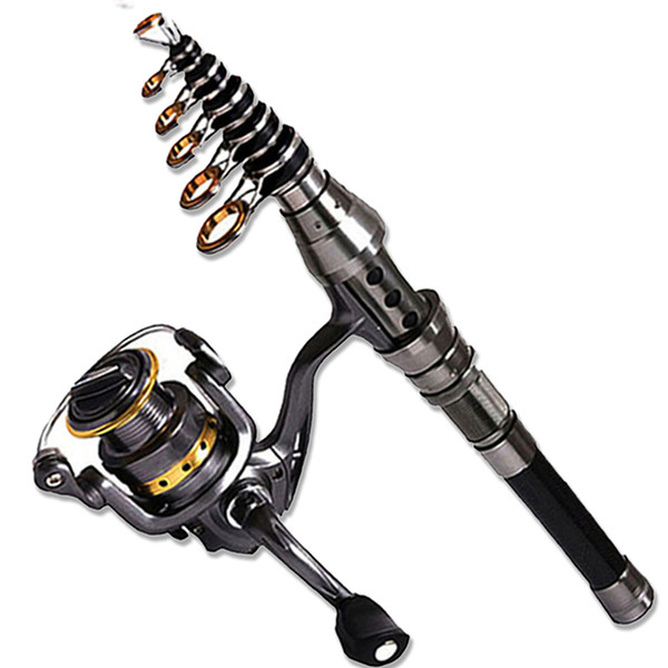 1.5M-2.4M Fishing Rod combo and Fishing Reel Full kit Wheel Portable Travel Rod Spinning Combo