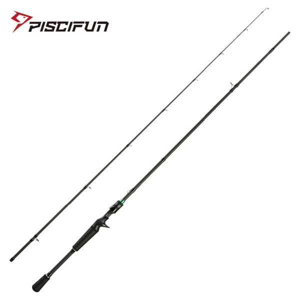 Piscifun Serpent Casting Rod Two Piece Baitcasting Rod IM7 Toray Carbon Fiber Fuji Guides 2M 2.1M M MH Baitcaster Fishing