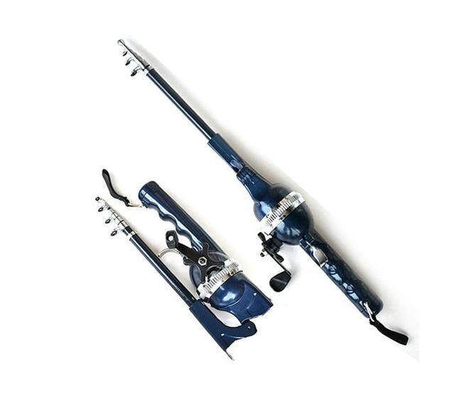 Free Shipping Sea Fishing Rod Convenient Integration Portable Fold Fishing Pole Includeing Fishing Reel