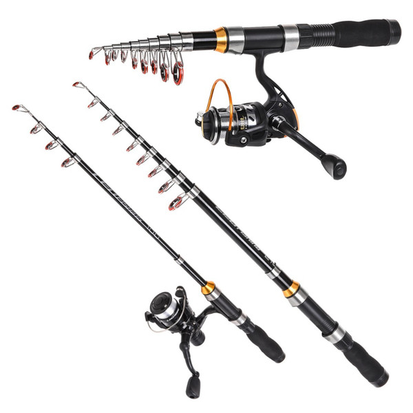 Black Mini FRP Fishing Rod Wild Retractable Fishing Road Aachen ABS Stainless Steel Wheel Seat Pesca Olta Kamislari