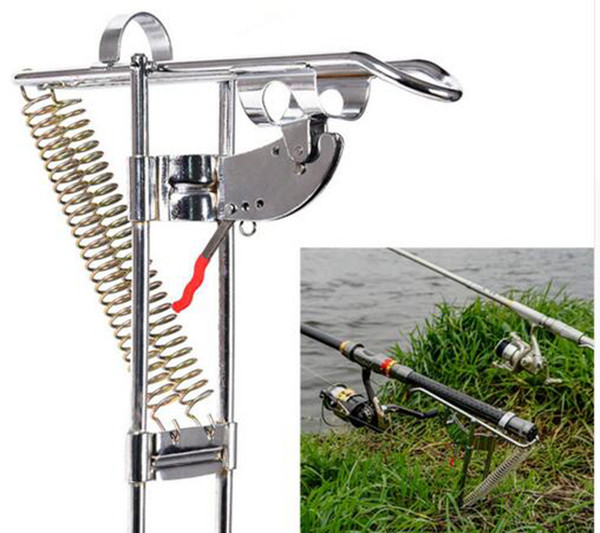 2019 Hot Sale High Quality Stronger Version Automatic Double Spring Angle Pole Fish Rod Bracket Standard Fishing Pole Holder