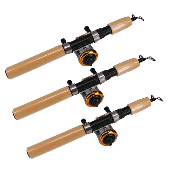 55cm 65cm 75cm Fishing Rod Ice Fishing Rod Fishnet Mini Pole Winter Pole Travel Sea Spinning