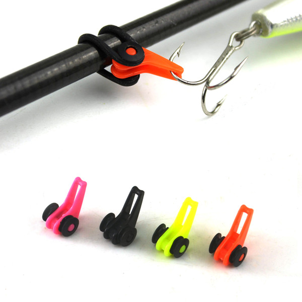 Multiple Color Plastic Fishing Rod Pole HooK Keeper Lure Spoon Bait Treble Holder Small Fishing Accessories IS0301