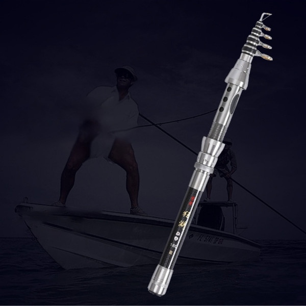 Portable Lure Fishing Rod Carbon Fiber Spinning Fishing Pole Ultra Light Rod 1.5/1.8/2.1/2.4M Tackle