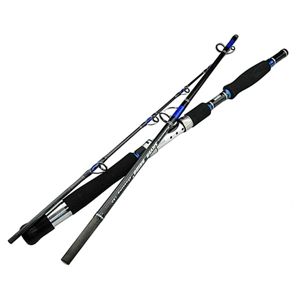 1.8m 1.95m 2.1m carbon jigging rod spinning boat trolling fishing rod 3 sections lure 70-250g super hard power ocean pole