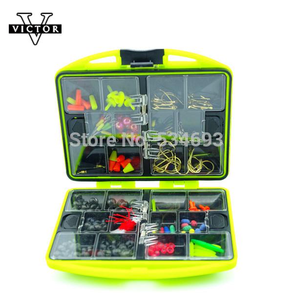 Wholesale-VICTOR Surf Casting fishing tackle box Swivel Jig Hooks fishing tools set  Rod Fitting Rock Fishing Accessories Box