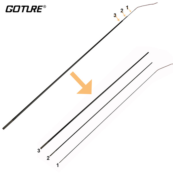 Goture Brand GOLDLITE SERIES Carp Fishing Rod Top Three Tips (Top Three Sections)