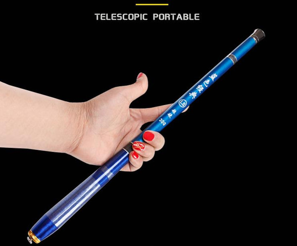 High Carbon Ultra-Short Stream Pole Pocket Hand Pole Blue Classic Fishing Pole Fishing Gear