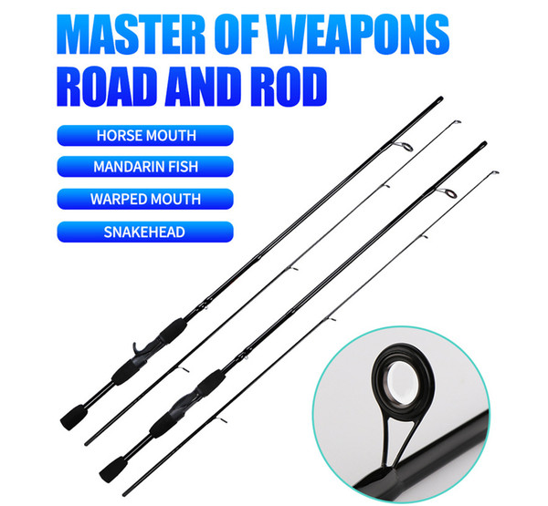 lure rod fishing rod bass black lure rod 2.1 M+ red 11 axis water wheel set EVA material Outdoors hunting equipment