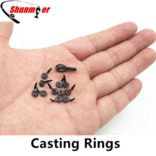 SHUNMIER 12pcs Micro Fishing Guide Rings Casting Ceramic Rod Rings for Repair DIY Repairing Rod Tips Carp Fishing Accessories