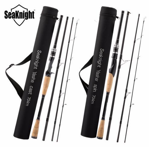 Lure Fishing Rod 2.1M 2.4M 2.7M 4 Section M Power Carbon Fiber Spinning/Casting Travel Rods 10-30g Fishing Tackle