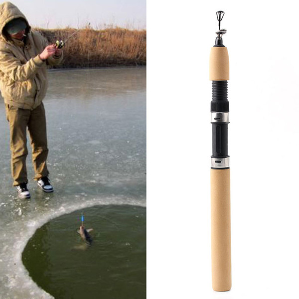 100CM Ultralight Pocket Winter Ice Fishing Fish Rod Mini Tackle Portable Travel