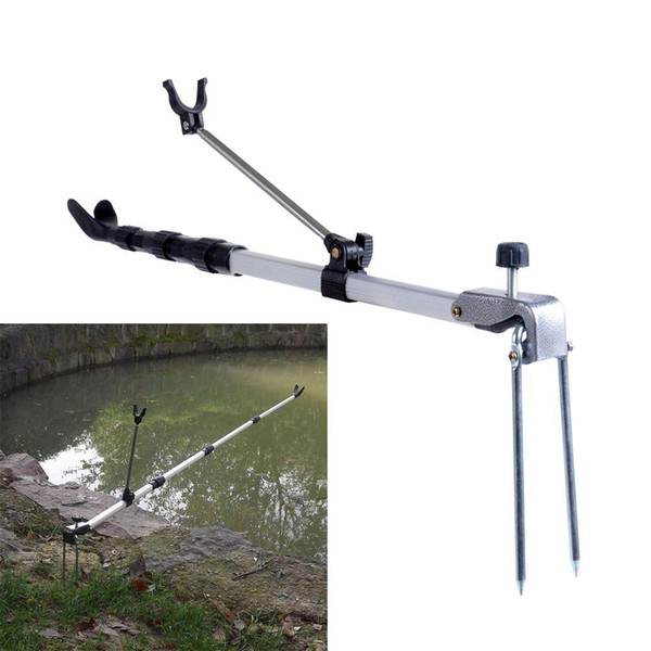 High Quality 137CM Aluminum Alloy Telescoping Fishing Pole Hand Rod Holder Stand Bracket Adjustable Fishing Tool