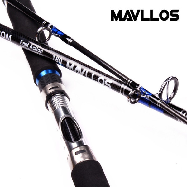 Mavllos Superhard Fishing Jigging Rod 1.8m 2.1m Lure Weight 70-250g Carbon Fiber Saltwater Boat Fishing Spinning Rod