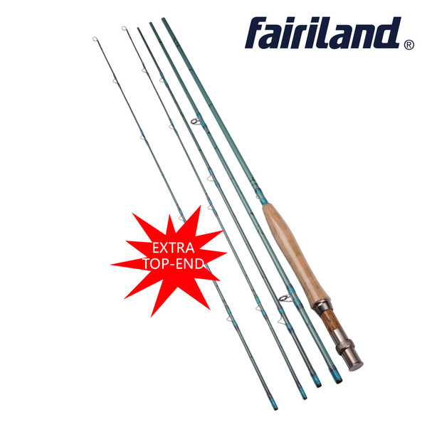 Fairiland Fly Fishing Rod 9FT 2.7M 4 Section with extra top end tip section Fishing pole 3/4# Fly Fishing Carbon Rod Saltwater/Freshwater