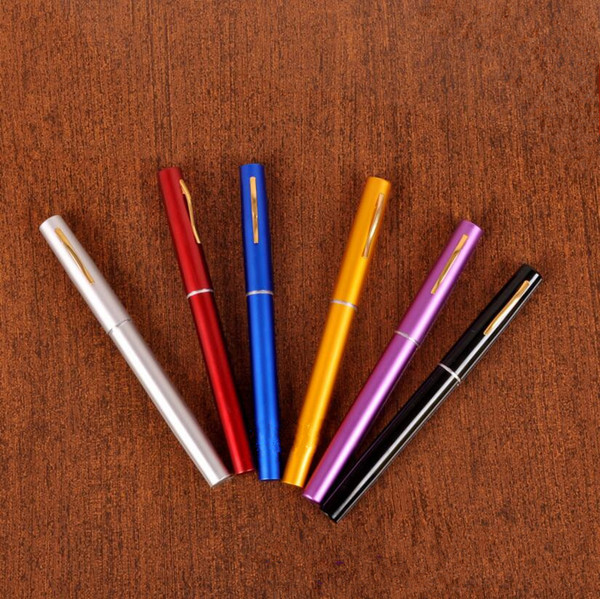 Portable Pocket Telescopic Mini Fishing Pole Aluminum Alloy Pen Shape Fishing Rod With Reel Wheel mixed Colors